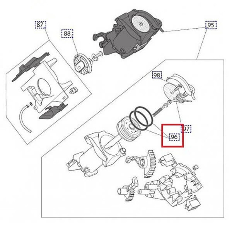 Garnitura bloc piston pentru espressoarele Delonghi